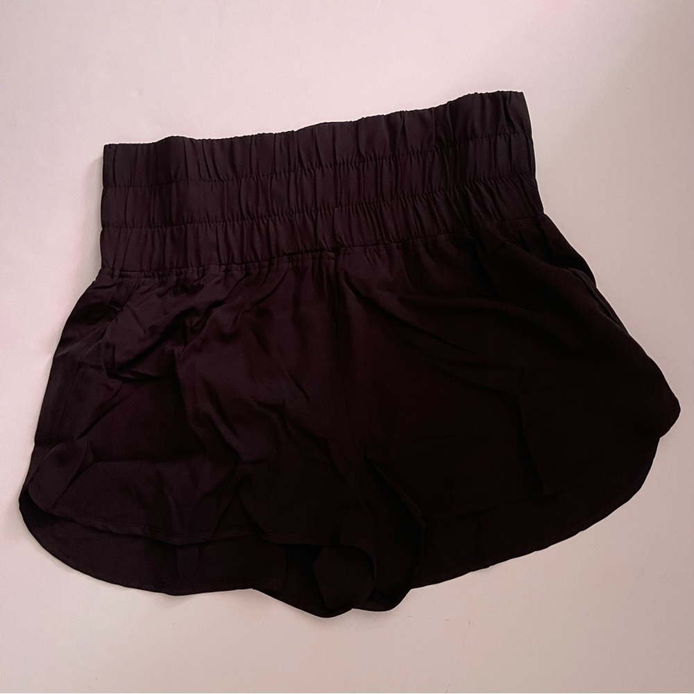 Black Paper Bag Waist Shorts - Picture 6 of 10